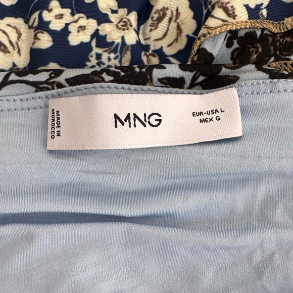 Mango - Asymmetrical Hem Patchwork Floral Maxi Dress (large) - Picture 5 of 5